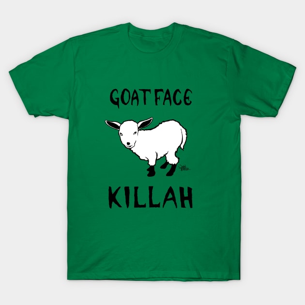 Goatface Killah (Light) T-Shirt by Paintmonkey Studios